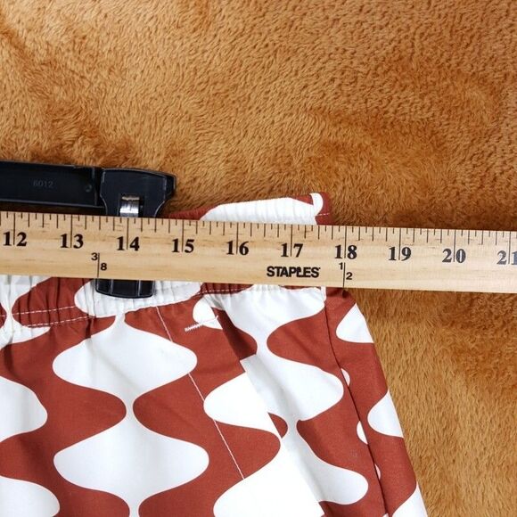 OAS Swimwear Mens XXL Brown Wavy Pattern Swim Trunks Shorts Big Lauda - Picture 7 of 10